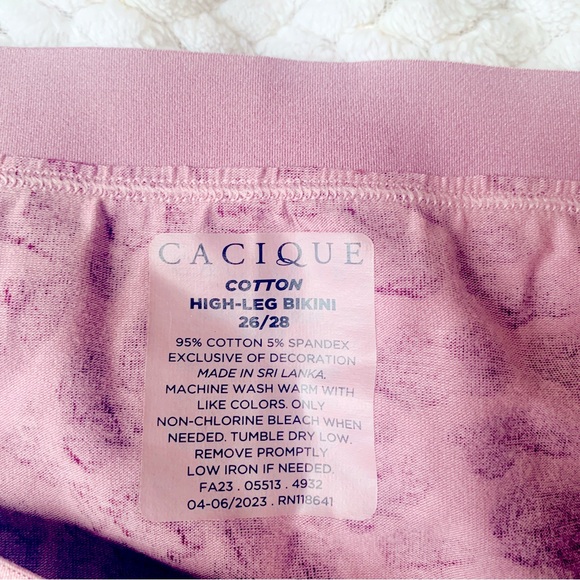Cacique bikini panty 26/28 purple cheetah print - Picture 5 of 5